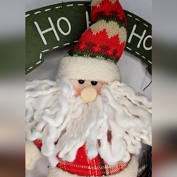 Christmas Wreath Santa Decoration with Jingle Bell - Picture 2 of 10